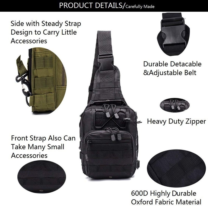 Esbuy Tactical Backpack Outdoor Shoulder Bag Satchel Sling Chest Packs Daypacks - Image 2